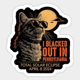 I Blacked Out In Pennsylvania Sticker